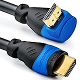 Monkey Ladder 1 m HDMI-Kabel mit 270°-Winkel, kompatibel mit HDMI 2.0/1.4 - UHD 4K HDR 3D 1080p 2160p ARC - High-Speed mit Ethernet - Schwarz