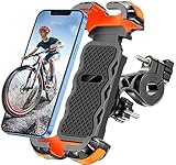 Glangeh Handyhalterung Fahrrad, [Sicheres Schloss] 360° Drehbar Universal Handyhalterung Motorrad, Vollständiger Schutz Fahrrad Handyhalterung für Rennrad MTB Scooter, für 4,7-6,8 Zoll Smartphone