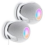 PlusAcc Wandhalterung für Homepod Mini - Halterung mit 2 Installationsmethoden, eingebauter Kabelmanagementständer, Halterung geeignet für Schlafzimmer, Küche, Wohnzimmer, 2er-Pack, Weiß