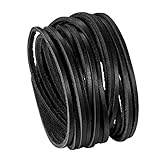 JewelryWe Schmuck Herren Breit Lederarmband, Punk Druckknopf geflochten Leder Armband Wickelarmband Armreif Manschette, verstellbare Größe, Schwarz