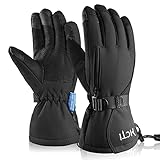 Kineed Skihandschuhe Herren Wasserdicht Winterhandschuhe Warm 3M Thinsulate Snowboardhandschuhe Winter Schnee Handschuhe Thermo Winddicht