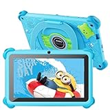 Zcobro Kinder Tablet 7 Zoll Mit Hülle, Android 2GB RAM+32GB ROM+256GB Erweiterbar, Wi-Fi, Bluetooth, Type-C, Kindersicherung, Quad Core, Blau