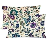 Lila Kissenbezug 50 x 75 GrüN Kissen 50x75 Super Weich Kopfkissenbezug 2er Set Kissenbezüge mit Reißverschluss, Zierkissenbezüge Seitenschläferkissen Bezug Dekokissen Herbstdeko Weihnachtsdeko G - 640