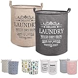 LessMo 2PCS 19.7' Wäschekorb Sortierer – Faltbar - 2er Set Wäschesammler spart Zeit beim Sortieren - Wäschesack - Wäschekörbe - Laundry Baskets - 50 x 40 cm (Grün/Gelb, Verdickt 19 '/ Groß)