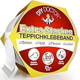 DIY Doctor Doppelseitiges Klebeband Extra Stark – Universelles Montageband für Haushalt, Büro & Werkstatt – 1 Rolle, 21 mm x 20 m – Starke Haftung, Rückstandsfrei Entfernbar