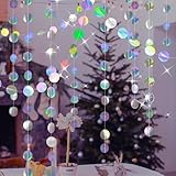 52Ft Bunt Circle Hängenden Papier Girlande, 4 Stück 4m Glitzer Runde Kreis Banner, Hängende Iridescent Runde Garland, für Geburtstage Karneval Jubiläen Hochzeiten Dekoration Party Deko