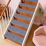 ZXIAOHUI Stufenmatten 37 x 74 cm Selbstklebend Und Antirutsch, Kuschlig Weichem Flor, Zuschneidbar, Wiederverwendbarer Teppich Treppenstufen, Stufenmatten Treppen für Alle Arten von Treppen, A