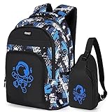 Schulrucksack Jungen Teenager Rucksäcke Kinder Schulranzen Schultaschen Set für Schule Jungs 2-4 5 6 7 8 Klasse 9 10 11 12 13 14 15 Jahre Ranzen Kinderrucksack Laptop Daypack Wasserdicht Groß