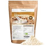 Bio Ashwagandha Wurzel Pulver 600g - 100% echtes indisches Ashwagandha (Withania Somnifera) aus kontrolliert biologischem Anbau - Premium Qualität - Vegan