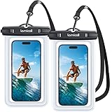 Lamicall wasserdichte Handyhülle, Unterwasser Handytasche - [2 Stück] IPX8 Wasserfeste Hülle für Schwimmen, Waterproof Phone Case für iPhone 17 16 15 14 13 Pro Max, Samsung, Smartphone bis zu 7 Zoll