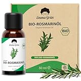 Emma Grün® BIO Rosmarinöl hochdosiert [100% Naturrein] - Rosemary Oil - Rosmarinöl BIO - BIO-QUALITÄT AUS GRIECHENLAND - Ätherische Öle Naturrein - Ätherische Öle Bio - LEBENSMITTELQUALITÄT