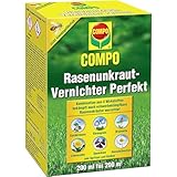 COMPO Rasen Unkrautvernichter Perfekt, Vernichtung von schwerbekämpfbaren Unkräutern, Konzentrat, 200 ml (200²)