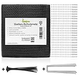 Teichnetz, Gartennetz, Vogelschutz-Netz, Pool Netz, Obstbaumnetz, Vogelabwehr-Netz, Laubnetz, Witterungs- & UV-beständig, robust, 15x Erdhaken & 15x Kabelbinder (4 x 5m)