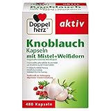 Doppelherz Knoblauch Kapseln mit Mistel + Weißdorn – Zur Vorbeugung allgemeiner Arterienverkalkung – 1 x 480 Kapseln