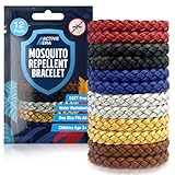 Active Era Mückenschutz Armband (12 Stk), Mückenabwehr Outdoor, Camping - Mückenarmband für Kinder & Erwachsene - Natürlicher Anti Mücken Schutz, Wasserfest, 10 Tage Schutz, 100% DEET frei - Modern