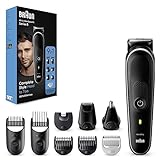 Braun All-In-One Bartpflege Bodygroomer Set, Barttrimmer / Bartschneider, Trimmer/Haarschneider Herren, Haarschneidemaschine, wiederaufladbar, 100 Min. kabellose Laufzeit, MGK5410