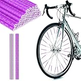 Abeillo 36 Stück Speichenreflektoren Fahrrad,360° Sichtbarkeit Reflektoren Fahrrad,Speichenreflektoren für Gängigen Speichenräder,Fahrrad-Reflektor für Nachtfahrten,Einfache Installation(Violett)