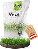 Hesa Schattenrasen RSM 7.4, 5kg für ca 250 m², Premium Rasensamen, Zierrasen für Schatten, Halbschatten und auch Vollsonne, Grassamen in Profiqualität