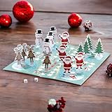 MIJOMA Xmas Brettspiel – Bezauberndes Weihnachtsspiel für die ganze Familie, Weihnachtsabende wie noch nie erleben – Schneemann, Rentier, Santa Hauptfiguren, Ludo-Gesellschaftsspiel