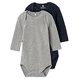 NAME IT Unisex Nbnbody 2p Ls Dark Sapphire Noos Body, Dark Sapphire, 98 EU