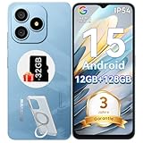 Blackview Wave 9C Handy Ohne Vertrag, Android 15 Phone, 12GB+128GB/2TB TF, 6.56', 5000mAh Smartphone Ohne Vertrag Günstig, IP54, 13MP+8MP, Fingerabdruck/GPS/OTG/Ring-Halter Handyhülle