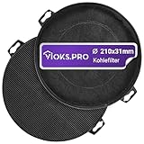 Viоks.pro 2x Kohlefilter Aktivkohlefilter für Dunstabzugshaube Ø 210mm Ersatz für AEG 9029793719 Bosch 00353121 DHZ5140 Whirlpool 481281728343 481281718524 Abzugshaube Filter Aktivkohle