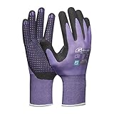 Gebol Multi Flex Lady, 1 Paar Arbeitshandschuhe Damen, Nitril-beschichtete Gartenhandschuhe mit Noppen für extra Grip, atmungsaktiv, dermatologisch getestet, Gr.S (Gr.7), Lila
