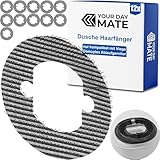 Abfluss Haarfänger, 12 Stück, kompatibel mit Viega Domoplex Duschablauf, Einwegsieb Duschfilter, Haarsieb Dusche ohne kleben, Duschwanne Filter Einsatz, Haarfilter Abflusssieb Rinne, Ablauf Sieb Set