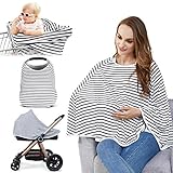 Stilltuch Stillschal für Unterwegs Weich Nursing Cover Atmungsaktive Warenkorb Swaddle Decke Pflegeabdeckung für Baby Mutter, 360°Full Privacy Breastfeeding Protection