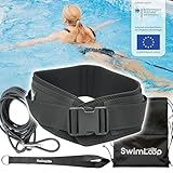 SWIMLOOP Schwimmgurt - Top Schwimmtrainer für zu Hause, Widerstandstraining, stationäres Schwimmen, Schwimmband als Alternative zur Gegenstromanlage