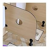 XILYZMO Hocktoilette Paravent Trennwand, Bodenmontiert Urinal Schallwand, Herrentoilette Privatsphäre Bildschirm, Holz Trennwand Toilette Partition Mit Zubehör Für Schulen (Farbe : C, Größe : 60x75c