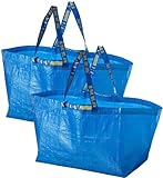 IKEA FRAKTA Tragetasche, blau, große Größe, Einkaufstasche, 2-teiliges Set, Blau