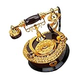 TOYANDONA Vintage Spieluhr Retro Telefon Musikbox mit Aufbewahrung Spieluhr fürs Büro und Schmuck Organizer Melodische Dekoration für Mädchen und Desktop