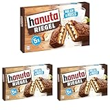hanuta Riegel - 15er Packung (5 Riegel à 34,5g), mit einzeln verpackten Riegeln, leckerer Schokoriegel aus Waffel, Milch und Haselnuss, ohne Farbstoffe und Konservierungsstoffe