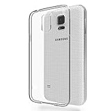 REY Transparent Silikonhülle TPU für Samsung Galaxy S5, Handyhülle Premium Kratzfest TPU Durchsichtige Schutzhülle, Ultradünne 0,33 mm