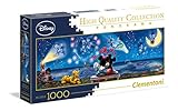 Clementoni 39449 Disney Classic – Puzzle Mickey & Minnie 1000 Teile, Panorama, Geschicklichkeitsspiel für die ganze Familie, Erwachsenenpuzzle ab 14 Jahren