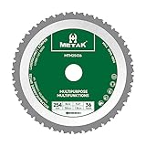 METAK HM Multifunktions Kreissägeblatt 254x30 mm für Holz, Metall, Aluminium | Multi Material Sägeblatt 254mm 36 Zähne für Stahl | Reduzierring 30 mm inklusive