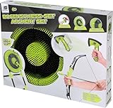 Sunflex® Bogenschiessset | Kinderwurfspiel Set mit Zielscheibe, Wurfsterne, Äxte, Pfeile | Axtwurfspiel & Dartspiel & Pfeil und Bogen mit Zielscheibe für Kinder ab 6 Jahren | Indoor & Outdoor Action