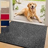 Floordirekt Schmutzfangmatte NASA, Anthrazit - 60 x 150 cm Fußmatte, Türmatte für Eingangsbereich aus Polyester mit Rutschfester Unterseite