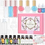 JUYRLE Parfüm Selber Machen Set, Perfume Oil Making Kit, Kreative Bastelset Erwachsene DIY mit Ätherisches Öl, Mini Düfte Set Mit Klein Sprühflasche, Als Geschenk für Damen