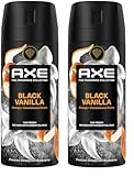 Axe Fine Fragrance Collection Premium Bodyspray Black Vanilla Deo ohne Aluminium für 72 Stunden Frische 150 ml (Packung mit 2)