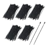 KUMGROT 500 Stück 15 cm schwarze selbstsichernde starke Kabelbinder aus Nylon, langlebiges Kabelmanagement-Set, Drahtbinder für Garten, Zuhause, Büro