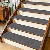 ZXIAOHUI Treppenteppich 21 x 68 cm Kuschlig Weichem Flor, Selbstklebend Und Antirutsch, Zuschneidbar, Wiederverwendbarer, Teppich Treppenstufen, Stufenmatten Treppen für Alle Arten von Treppen, D