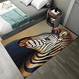 Dschungeltier Zebra Gedruckter Teppich 3D 200 X 300 cm Gedruckter Teppich 3D Teppich, Schlafzimmer Teppich, Jungen Teppiche Für Schlafzimmer, Wohnzimmer Teppich,Leicht Zu Reinigen -5T3M/K1C6-6