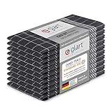 Glart 48GI2 10er Set Geschirrtücher Küchentücher, 50x70 cm, 100% Baumwolle Oeko-TEX Standard 100, grau, vorgewaschen, Tücher für Küche und Abwasch