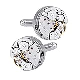 DECARETA Manschettenknöpfe Handgemachtes Cufflinks Herren Manschetten Knöpfe Zahnräder Uhrwerk Mechanisches Herrenhemd Dekoration Geschenk der Männer-EIN Paar