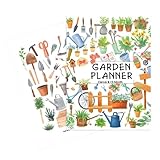 Gartenplaner, 12-Monate Gartenbuch Für Einsteiger, Pflanzenpflege Tracker für Landschaftsbeet Hochbeet Gewächshaus Enthusiasten Frauen Männer