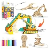 Ronronner Experimente für Kinder ab 6, Elektrobaukasten für Kinder, 4 Modelle Elektronik Baukasten mit 22 Farbstiften & Anleitung, Elektro Baukasten für Schule & Zuhause für Jungen & Mädchen