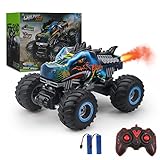 Rhybor Ferngesteuertes Auto Dinosaurier 1:16 Maßstab RC Monster Truck Fernbedienung Auto mit Sprühnebel-Musik-LED-Leuchten, 2,4 GHz 20 km/h RC Auto Spielzeug für Kinder ab 3 4 5 6 8 10 Jahre