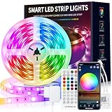 Beaeet LED Strip 10m, LED Streifen 10m Selbstklebend mit Fernbedienung und App, LED Lichterkette LED Band Musik Sync LED Beleuchtung für Zimmer, Küche, Party